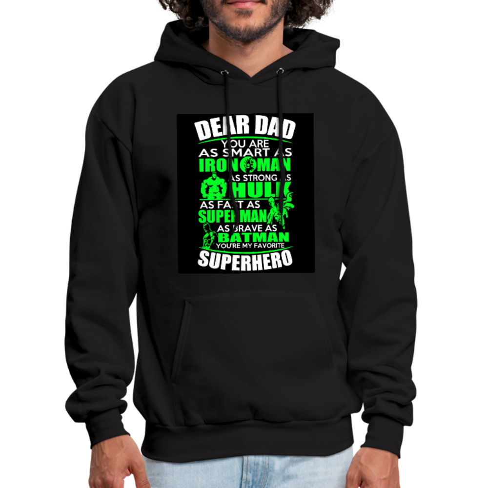 Dear Dad Superhero Men's Hoodie - black