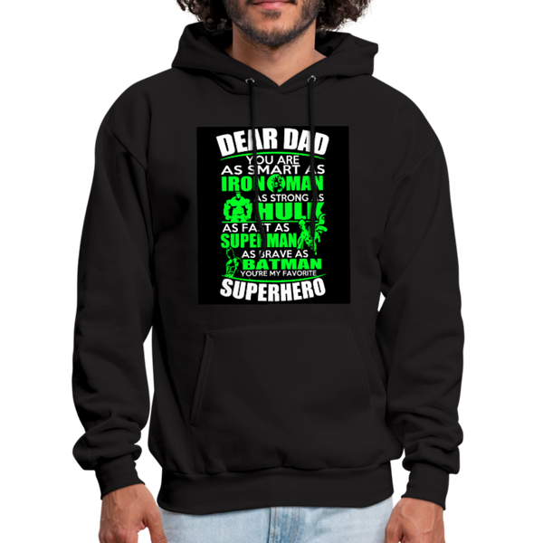 Dear Dad Superhero Men's Hoodie - black