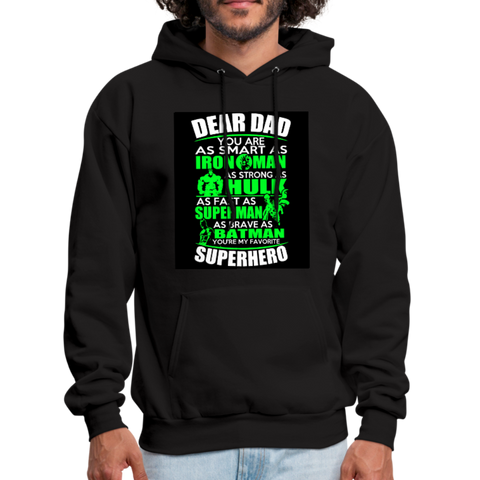 Dear Dad Superhero Men's Hoodie - black