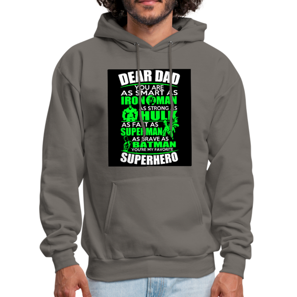 Dear Dad Superhero Men's Hoodie - asphalt gray