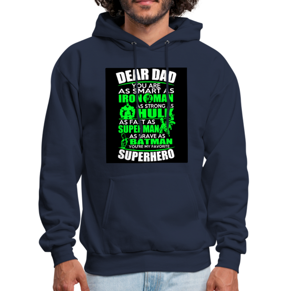 Dear Dad Superhero Men's Hoodie - navy