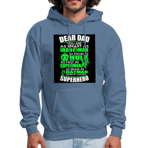 Dear Dad Superhero Men's Hoodie - denim blue