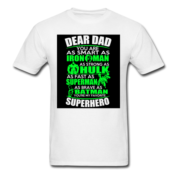 Dear Dad Superhero Men's T-Shirt - white