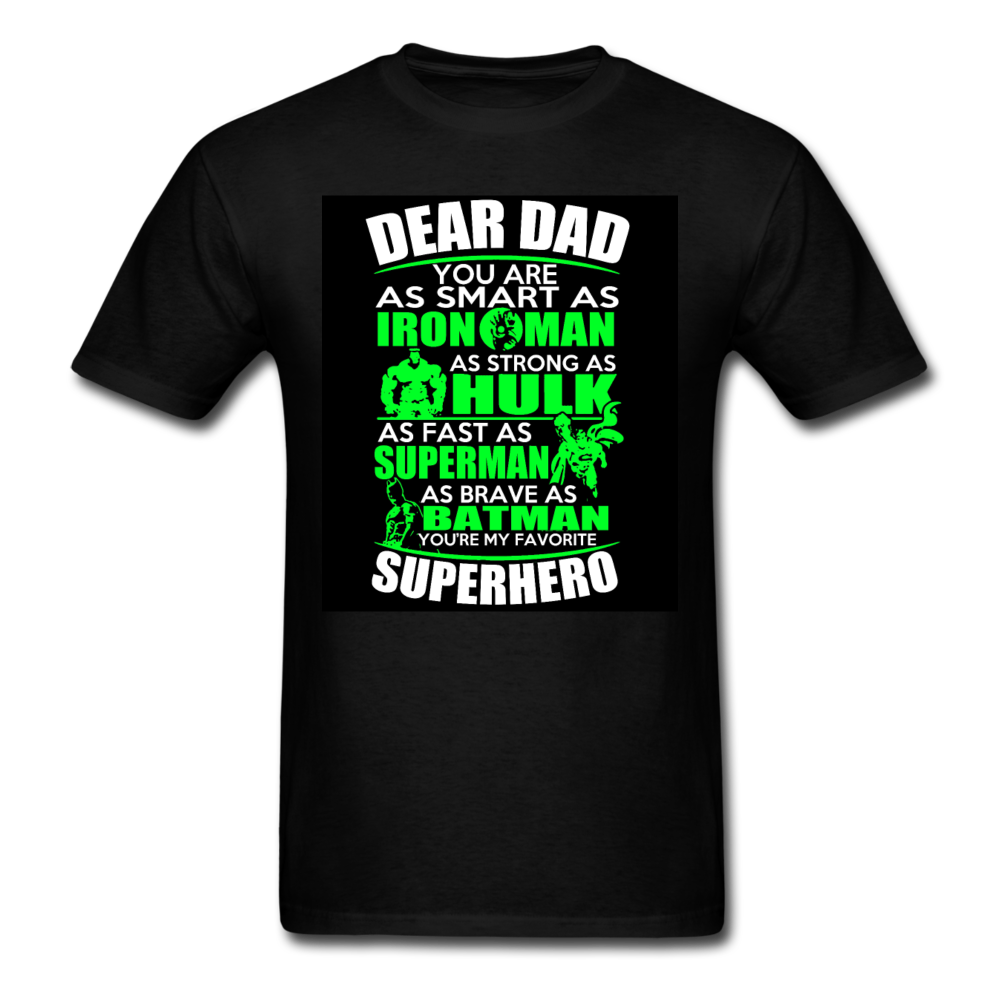 Dear Dad Superhero Men's T-Shirt - black