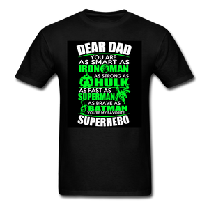 Dear Dad Superhero Men's T-Shirt - black