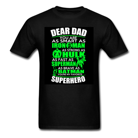 Dear Dad Superhero Men's T-Shirt - black