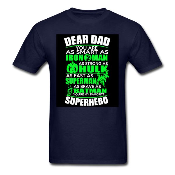 Dear Dad Superhero Men's T-Shirt - navy