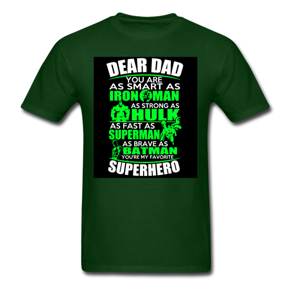 Dear Dad Superhero Men's T-Shirt - forest green