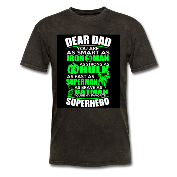 Dear Dad Superhero Men's T-Shirt - mineral black