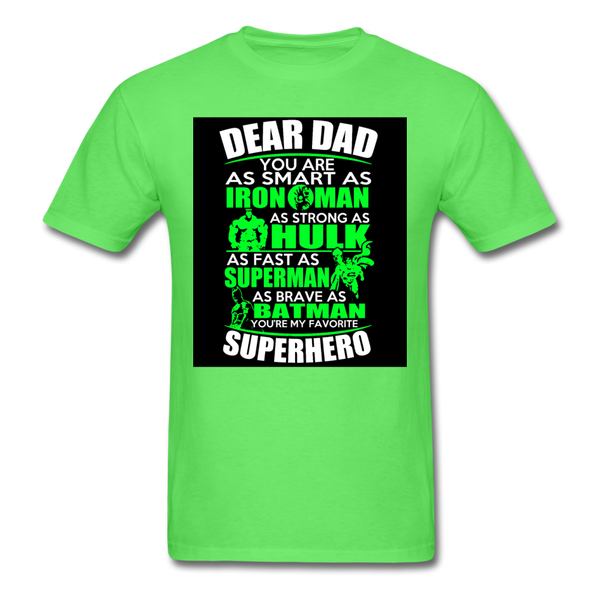 Dear Dad Superhero Men's T-Shirt - kiwi