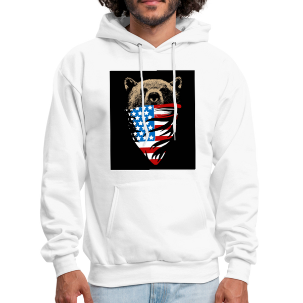 American Bear Men's Hoodie - white