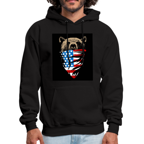 American Bear Men's Hoodie - black