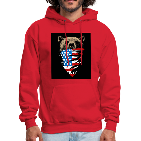 American Bear Men's Hoodie - red