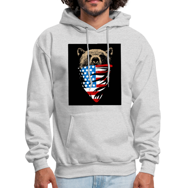 American Bear Men's Hoodie - ash 