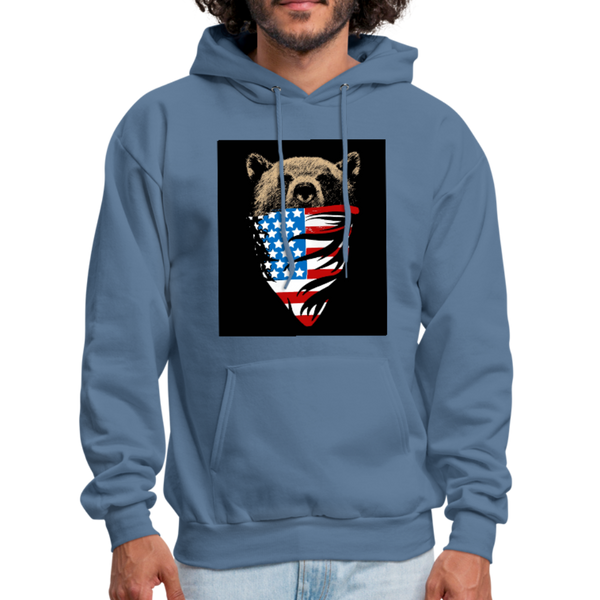 American Bear Men's Hoodie - denim blue