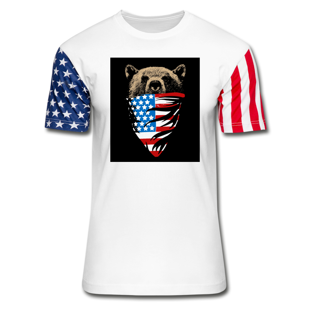 American Bear Declaration Stars & Stripes T-Shirt - white