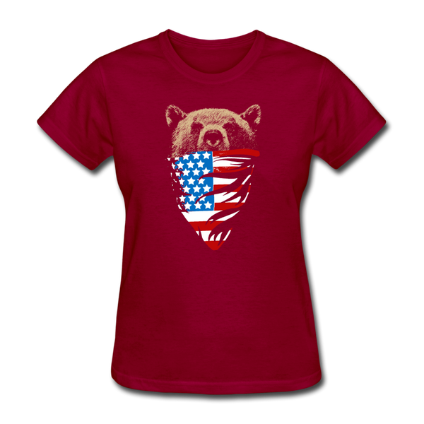 American Bear Women's T-Shirt - dark red