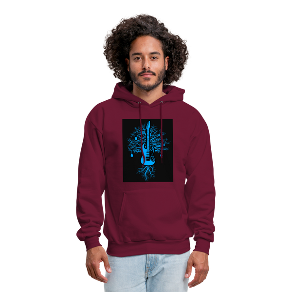 Guitar Tree Of Life Men's Hoodie - burgundy