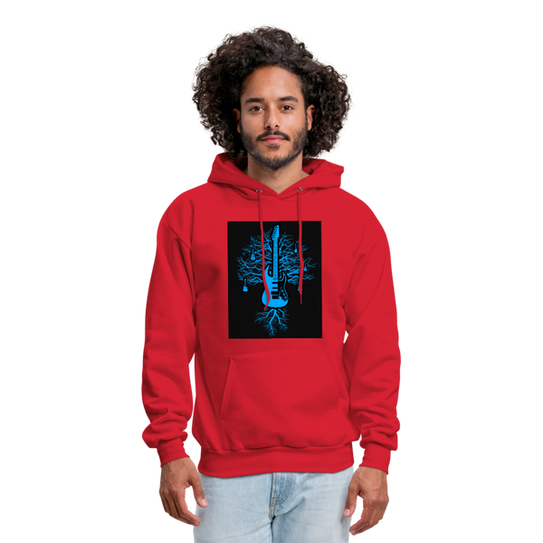 Guitar Tree Of Life Men's Hoodie - red