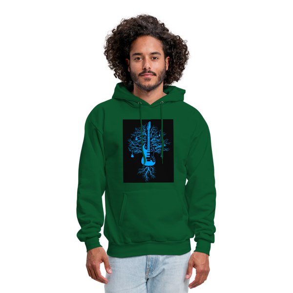 Guitar Tree Of Life Men's Hoodie - forest green