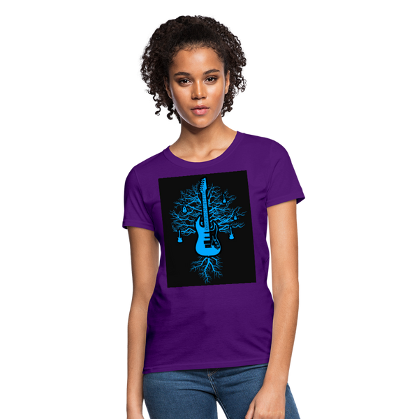 Guitar Tree Of Life Women's T-Shirt - purple