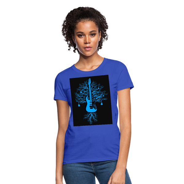 Guitar Tree Of Life Women's T-Shirt - royal blue