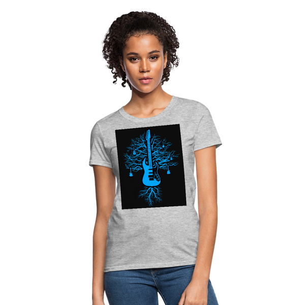 Guitar Tree Of Life Women's T-Shirt - heather gray