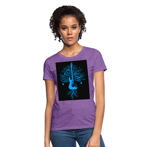 Guitar Tree Of Life Women's T-Shirt - purple heather