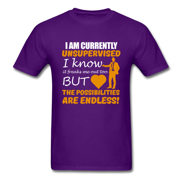 I Am Currently Unsupervised Men's T-Shirt - purple