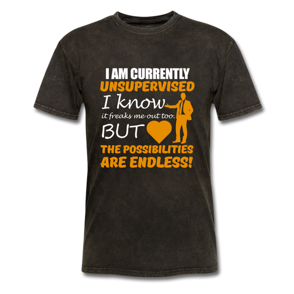 I Am Currently Unsupervised Men's T-Shirt - mineral black