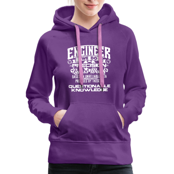 Engineer We Do Precision Guess Work Women’s Premium Hoodie - purple