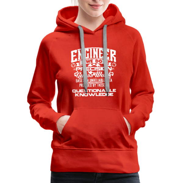 Engineer We Do Precision Guess Work Women’s Premium Hoodie - red