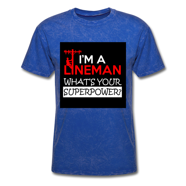 I'm A Lineman What's Your Superpower Men's T-Shirt - mineral royal