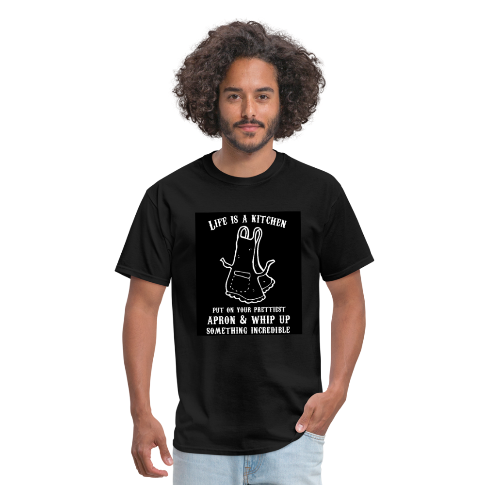 Life Is A Kitchen Men's T-Shirt - black