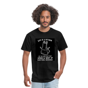 Life Is A Kitchen Men's T-Shirt - black