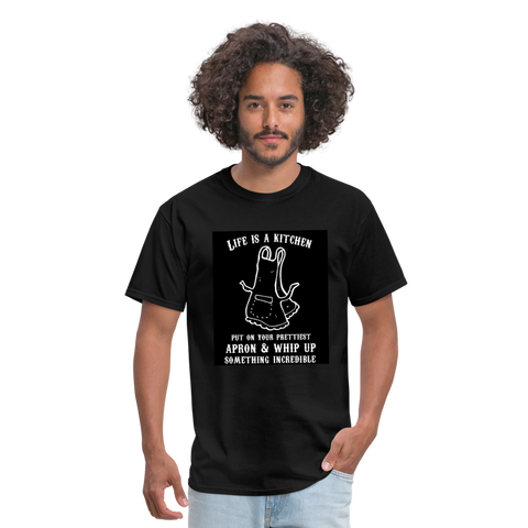 Life Is A Kitchen Men's T-Shirt - black