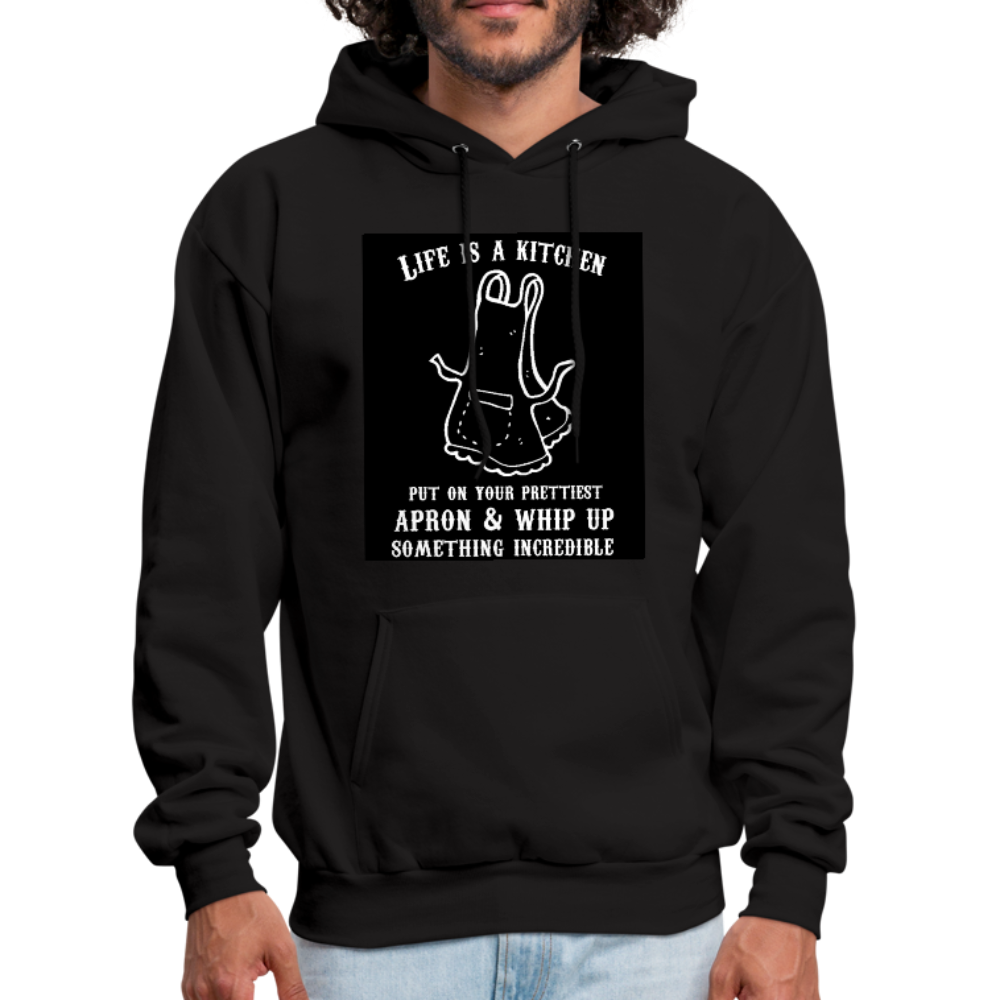 Life Is A Kitchen Men's Hoodie - black