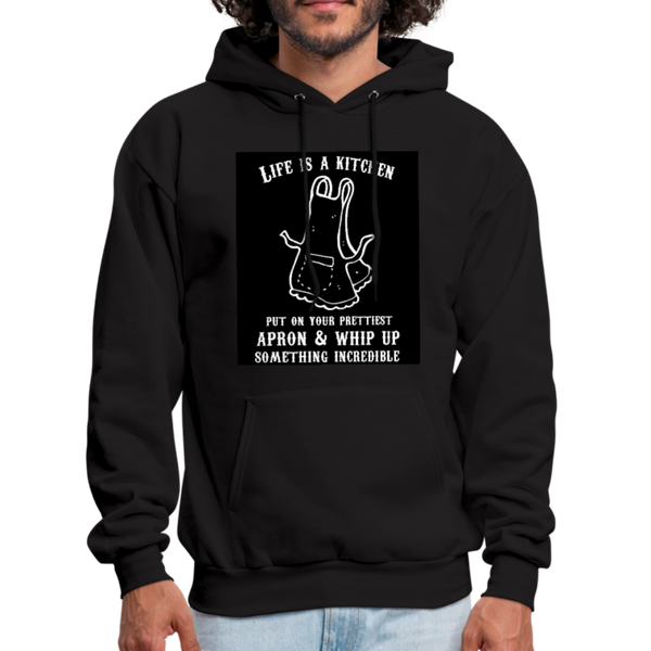 Life Is A Kitchen Men's Hoodie - black