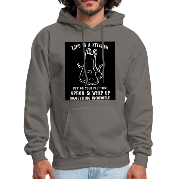 Life Is A Kitchen Men's Hoodie - asphalt gray