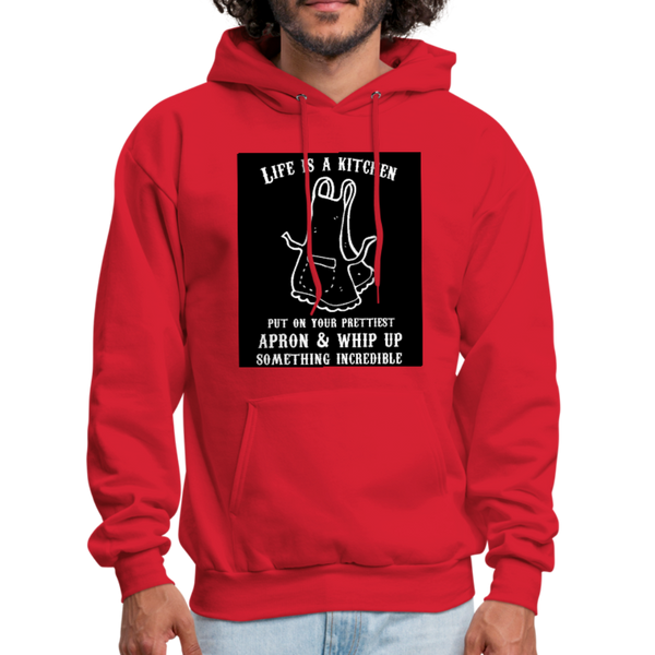 Life Is A Kitchen Men's Hoodie - red