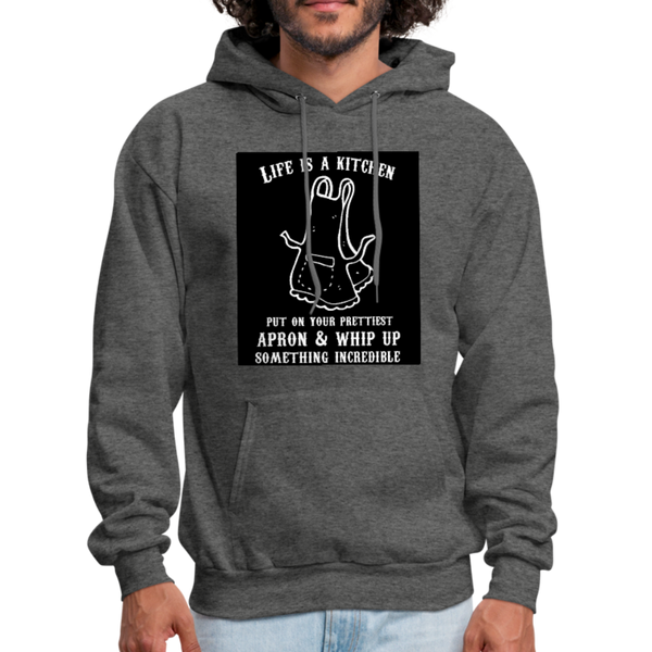 Life Is A Kitchen Men's Hoodie - charcoal gray