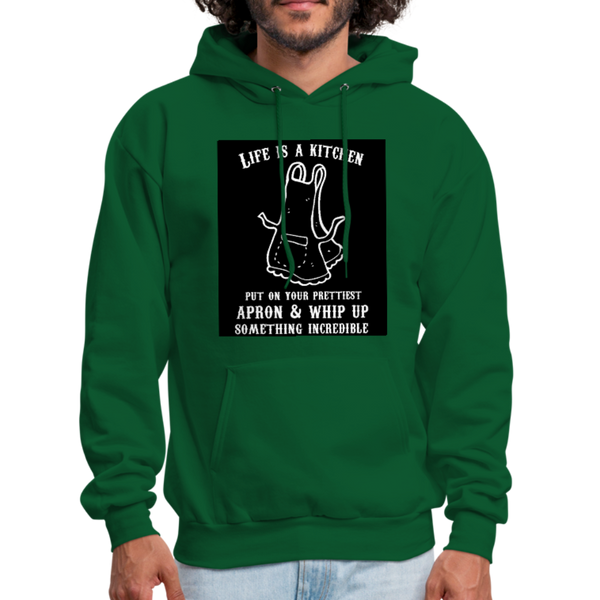 Life Is A Kitchen Men's Hoodie - forest green