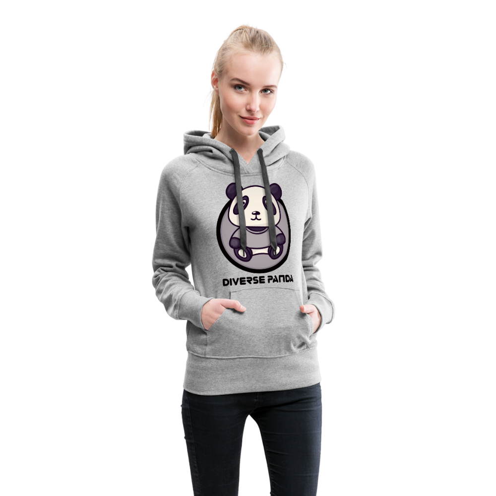 Diverse Panda Sephia Themed Women’s Premium Hoodie - heather gray