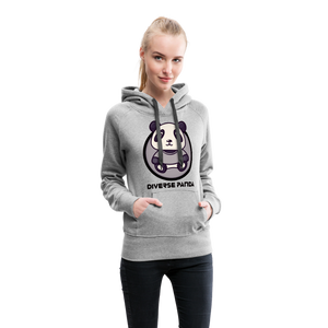 Diverse Panda Sephia Themed Women’s Premium Hoodie - heather gray