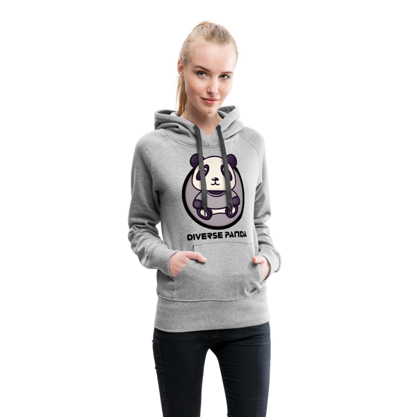 Diverse Panda Sephia Themed Women’s Premium Hoodie - heather gray