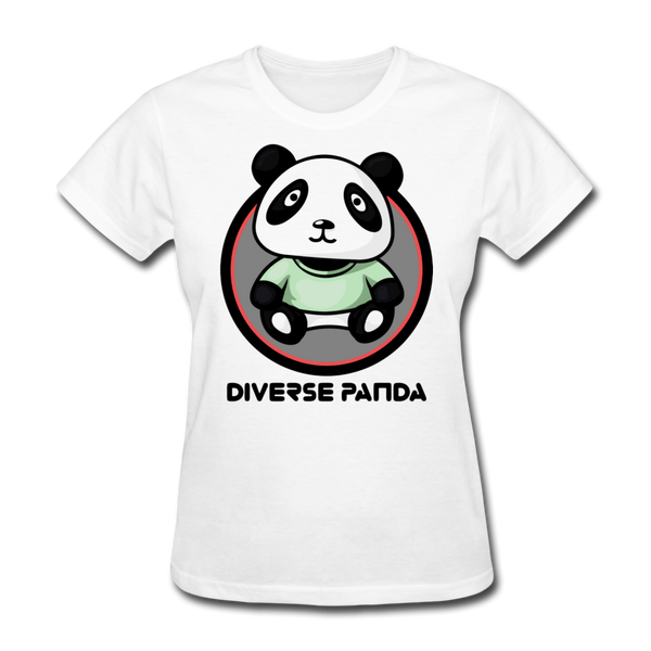 Diverse Panda Purple Glow Themed Women's T-Shirt - white