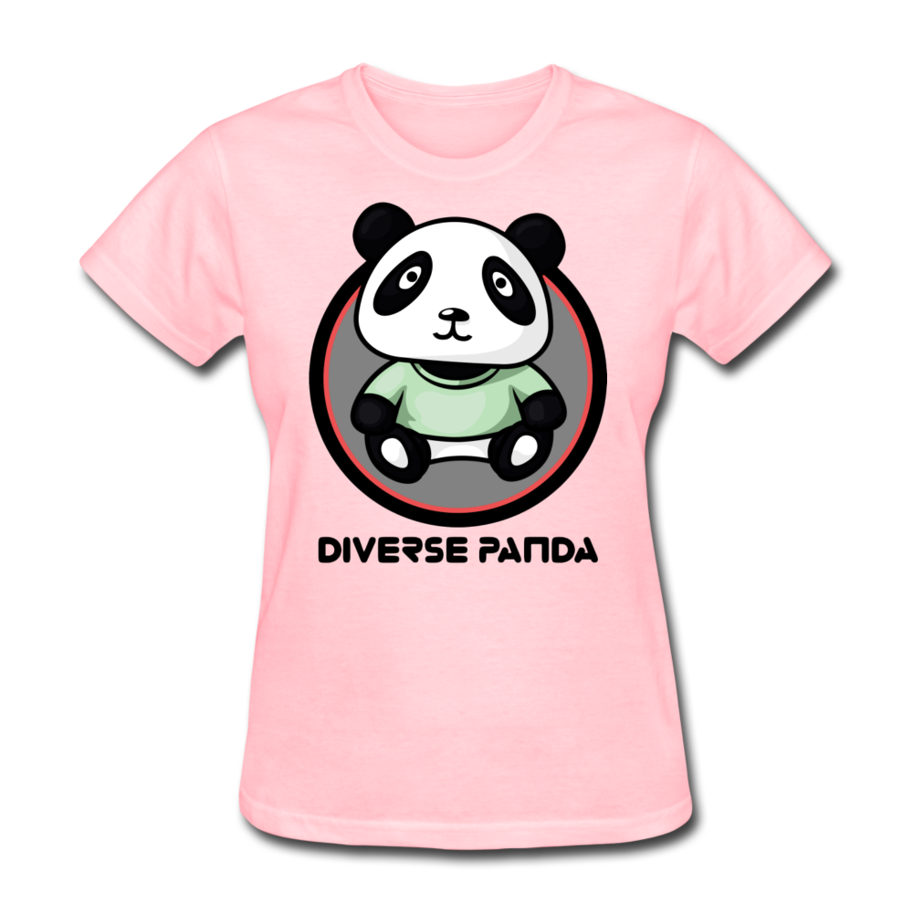 Diverse Panda Purple Glow Themed Women's T-Shirt - pink