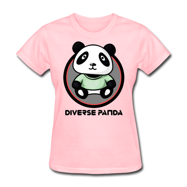 Diverse Panda Purple Glow Themed Women's T-Shirt - pink