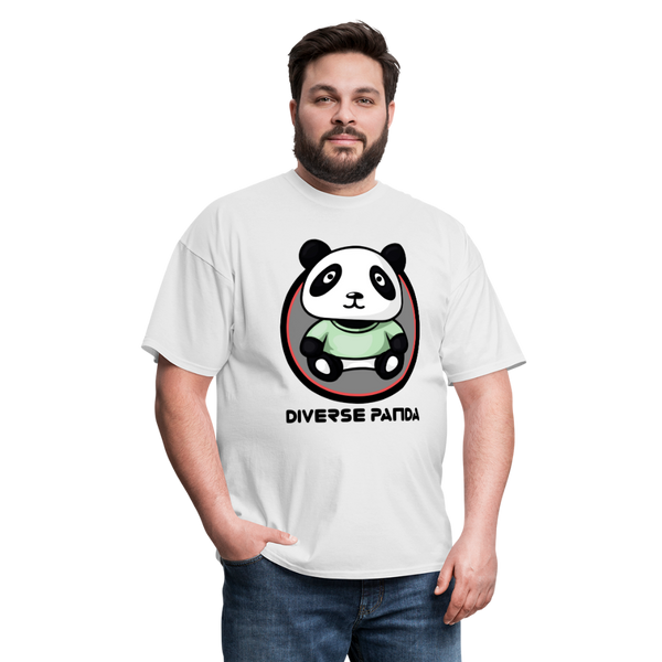 Diverse Panda Purple Glow Themed Men's T-Shirt - white