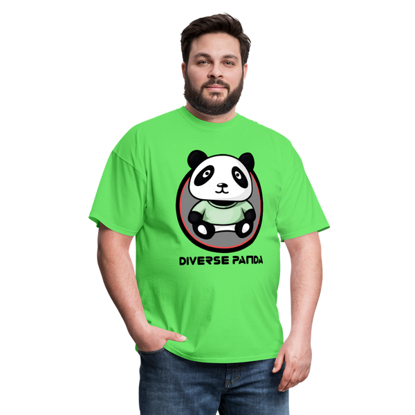 Diverse Panda Purple Glow Themed Men's T-Shirt - kiwi